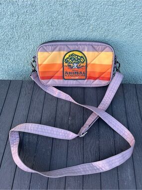 Disney Lug Animal Kingdom Sunset Stripe Crossbody - Purple, Orange & Yellow
